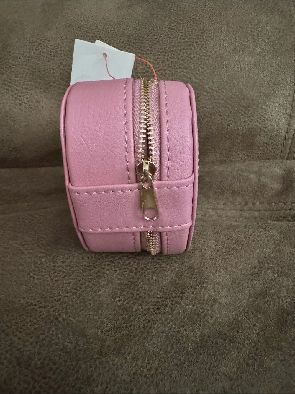 Cat & Jack Pink Heart Travel Jewelry Box with Gold Ring and Pearl Heart Charm